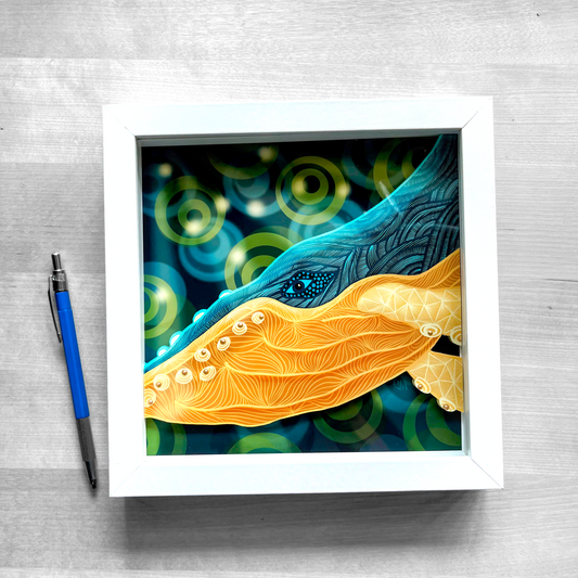 Humpback Whale 3D Shadow Box